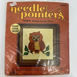 Sunset Designs OWL Needle Pointers Vintage 1974 #5403 Kit Complete Sealed